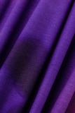 Multicolor Casual Print Tie Dye Split Joint U Neck Straight Dresses