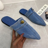Light Blue Fashion Casual Patchwork Pointed Comfortable Shoes