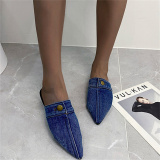 Light Blue Fashion Casual Patchwork Pointed Comfortable Shoes