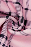 Pink Fashion Casual Print Patchwork Long Sleeve Two Pieces