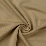 Khaki Fashion Casual Solid Patchwork Slit V Neck Plus Size Two Pieces