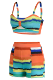 Stripe Sexy Striped Hollowed Out Patchwork Swimwears