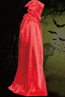 Red Halloween Fashion Patchwork Cardigan Solid Costumes
