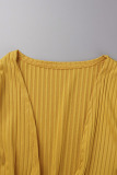 Tangerine Casual Print Patchwork Cardigan Collar Long Sleeve Three Pieces