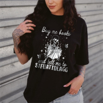 Black BUY ME BOOKS AND TELL ME TO STFUATTDLAGG T-SHIRT