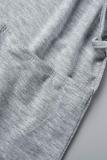 Grey Sexy Casual Solid Cross Straps Spaghetti Strap Sleeveless Dress Dresses
