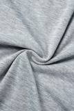 Grey Sexy Casual Solid Cross Straps Spaghetti Strap Sleeveless Dress Dresses