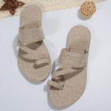 Light Beige Gray Casual Patchwork Solid Color Round Comfortable Shoes
