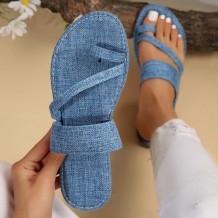 Light Blue Casual Patchwork Solid Color Round Comfortable Shoes