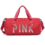 Rose Red Casual Sportswear Hot Drilling Patchwork Zipper Bags