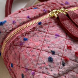 Pink Casual Patchwork Zipper Bags
