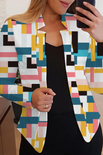 Multicolor Casual Print Cardigan Outerwear
