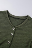 Milky Casual Solid Patchwork Draw String Buckle V Neck Long Sleeve Two Pieces