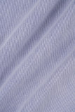 Purple Casual Solid Patchwork Zipper Mandarin Collar Skinny Rompers