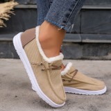 Cream White Casual Patchwork Solid Color Round Comfortable Out Door Shoes