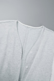 Pink Casual Street Daily Simplicity Patchwork Pocket Contrast Asymmetrical Collar Regular Jumpsuits