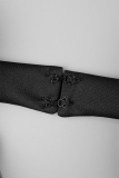 Black Sexy Casual Solid Slit V Neck Regular Jumpsuits (Without Belt)