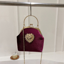 Burgundy Vintage Celebrities Solid Metal Accessories Decoration Chains Bags
