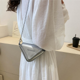 White Daily Simplicity Solid Chains Bags