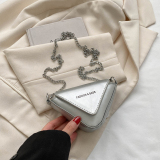 White Daily Simplicity Solid Chains Bags