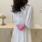 Pink Daily Simplicity Solid Chains Bags