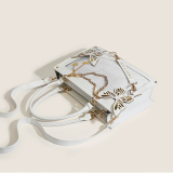 White Elegant Letter Butterfly Chains Bags