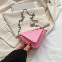 Pink Daily Simplicity Solid Chains Bags