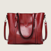 Red Vintage Simplicity Solid Pocket Zipper Bags