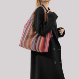 Black Bohemian Cute Geometric Patchwork Bags