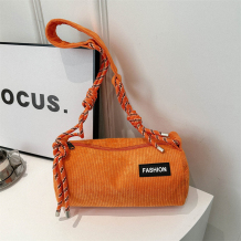Orange Casual Simplicity Solid Zipper Bags