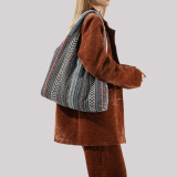 Brown Bohemian Cute Geometric Patchwork Bags