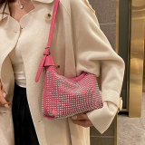 Pink Casual Street Solid Rhinestone Bags