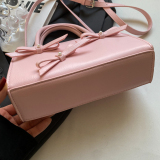 Pink Sweet Simplicity Solid With Bow Contrast Bags