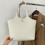 White Daily Simplicity Rhombic Patchwork Bags