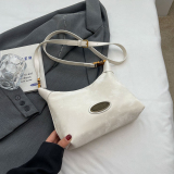 Black Daily Simplicity Solid Zipper Bags