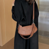 Black Vintage Simplicity Solid Rivets Bags