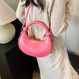 Purple Daily Simplicity Solid Zipper Bags