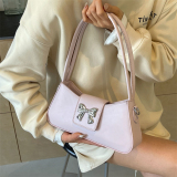 Pink Daily Simplicity Solid With Bow Bags