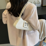 Cream White Daily Simplicity Solid With Bow Bags