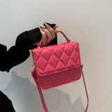 White Daily Simplicity Plaid Patchwork Bags