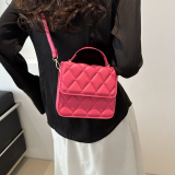 White Daily Simplicity Plaid Patchwork Bags