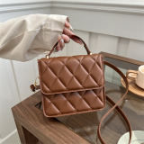 White Daily Simplicity Plaid Patchwork Bags