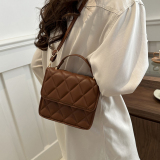 White Daily Simplicity Plaid Patchwork Bags