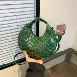 Green Vintage Celebrities Animal Print Asymmetrical Bags