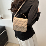 White Daily Simplicity Plaid Patchwork Bags