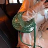 Green Vintage Celebrities Animal Print Asymmetrical Bags