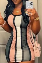 Colour Sexy Print Backless Spaghetti Strap Sleeveless Dress Dresses