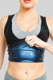 Black Sportswear Solid Color Patchwork