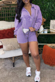 Pink Casual Solid Color Patchwork V Neck Skinny Rompers