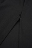 Black Sexy Formal Prom Patchwork Backless Slit Off Shoulder Evening Dresses